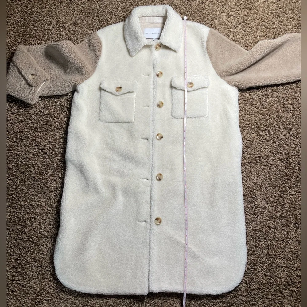 Rebecca Minkoff Plush Long Shirt Jacket - Picture 6 of 12